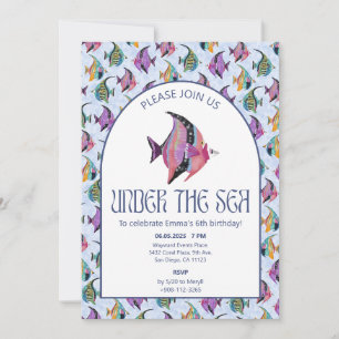 Under the Sea Tropical Fish Watercolor Invitation