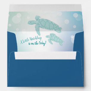 Under the Sea Turtle Baby Shower Envelope