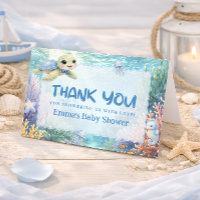Under the Sea Turtle Baby Shower Thank You Card
