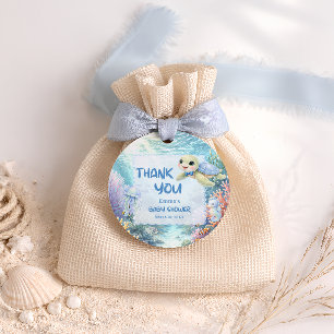 Under the Sea Turtle Boy Baby Shower Thank You Favour Tags