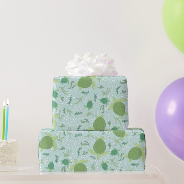 Under the Sea Turtles Baby Shower Wrapping Paper (Party Gifts)