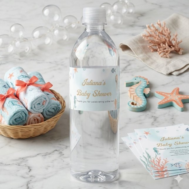 Under the Sea Water Bottle Label (Creator Uploaded)