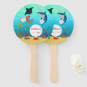 Under The Sea Water Bubble Ocean Animals Hand Fan