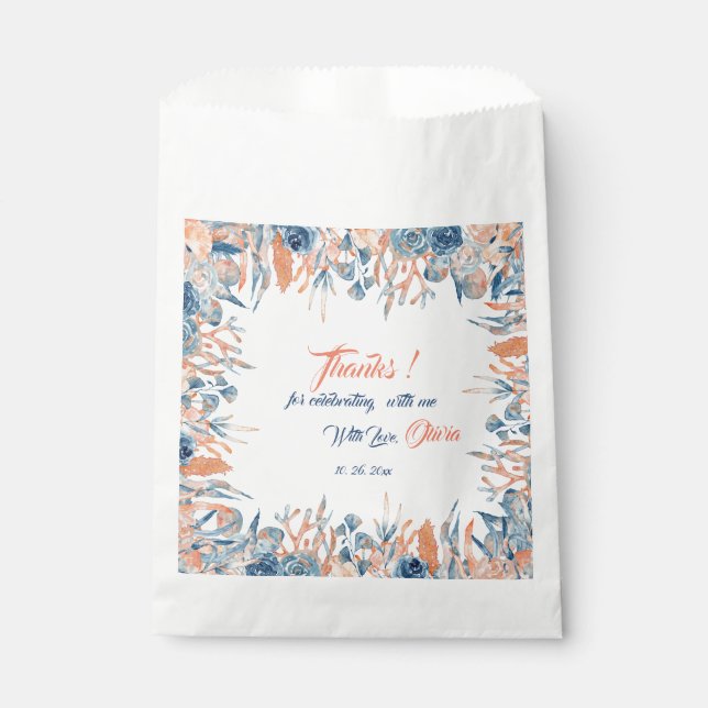 Under the Sea Watercolor Baby Shower Favour Bags (Front)