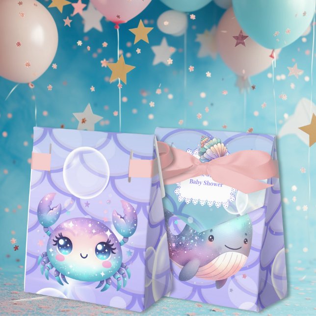 Under the Sea Watercolor Baby Shower Favour Box (Creator Uploaded)