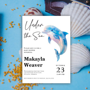 Under the Sea Watercolor Baby Shower Invitation