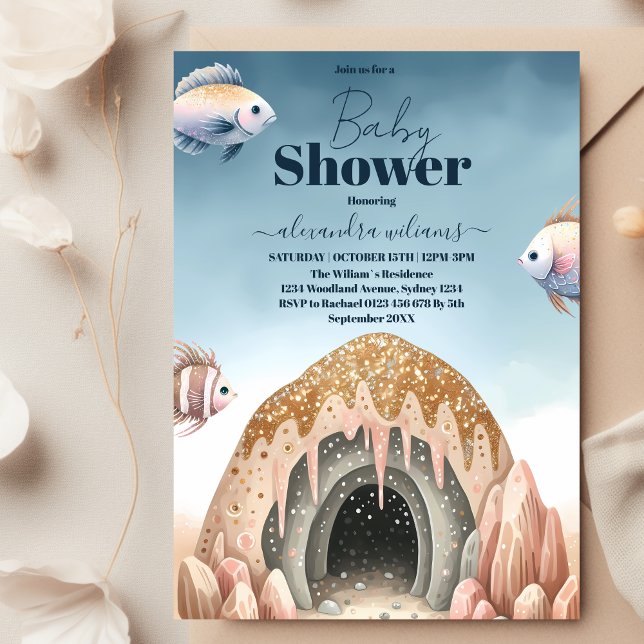 Under the Sea Watercolor Baby Shower  Invitation (Creator Uploaded)