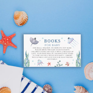 Under the Sea Watercolor It's a Boy Book for Baby Enclosure Card