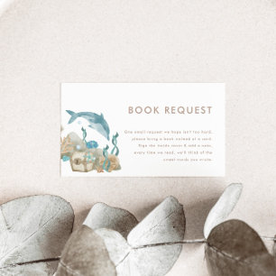 Under the Sea Watercolor Nautical Book Request Enclosure Card