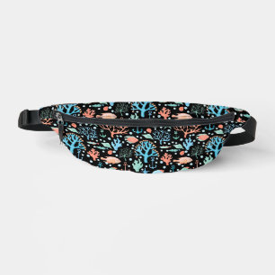 Under the Sea Watercolor Pattern Dark   Bum Bags