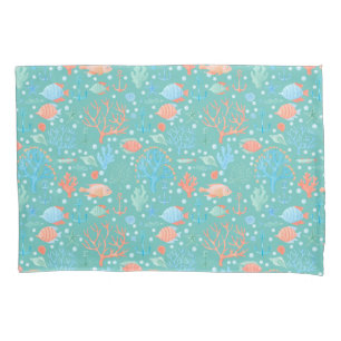 Under the Sea Watercolor Pattern Pillowcase