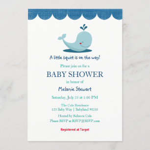 Under the Sea Whale Baby Shower invitation