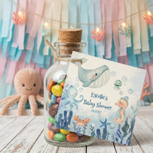 Under the Sea Whale Crab Starfish Baby Shower Favour Tags