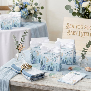 Under the Sea Whale Octopus Starfish Baby Shower Favour Box