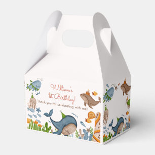 Under the Sea Whale Shark Sea Life 1st Birthday Fa Favour Box