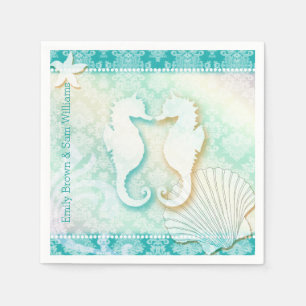 Under the Sea Whimsical Beach Wedding Napkin
