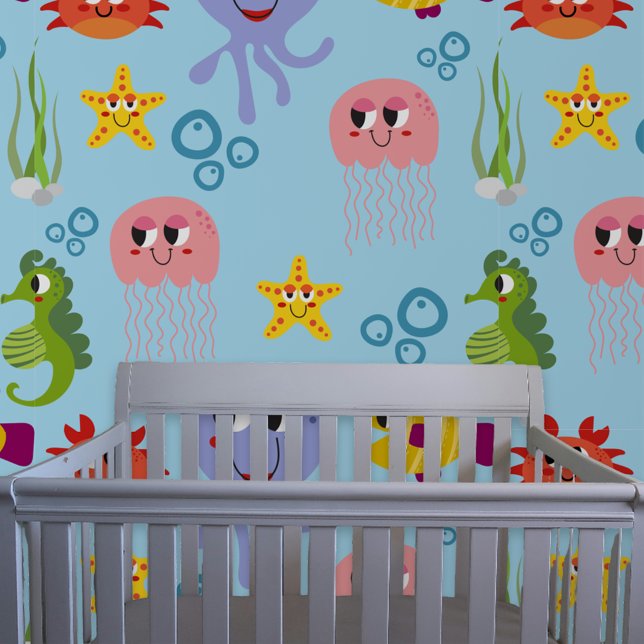 Under The Sea Whimsical Cute Cartoon Creatures  Wallpaper (Creator Uploaded)