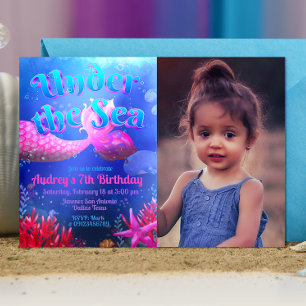 Under the Sea with Photo Landscape Invitation
