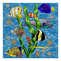 Under the sea with tropical fish