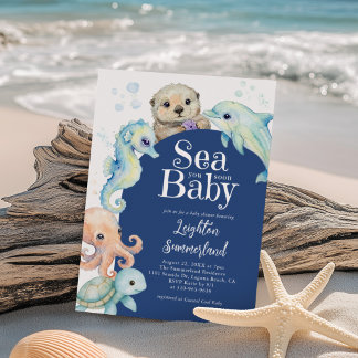 Under the Sea You Soon Baby Shower Invitation