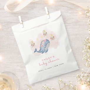 Under The See Sweet Whale Floral Baby Shower Favour Bags