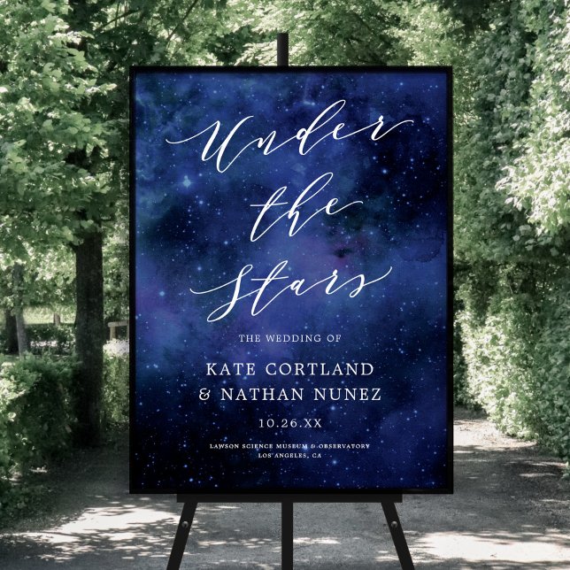 Under The Stars Astronomy Space Night Wedding Sign (Creator Uploaded)