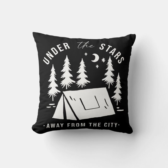 Under The Stars Away From The City Cushion (Front)