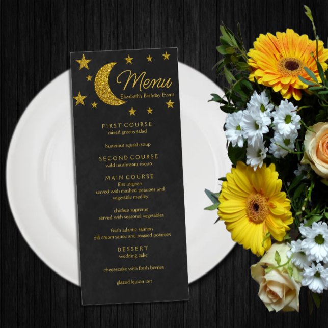 Under The Stars Birthday Menu (Creator Uploaded)