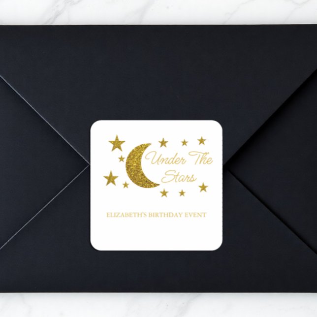 Under The Stars Birthday Square Sticker (Creator Uploaded)