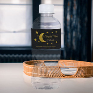 Under The Stars Birthday Water Bottle Label