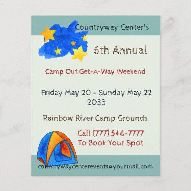 Under The Stars Camping Event Flyer (Front)