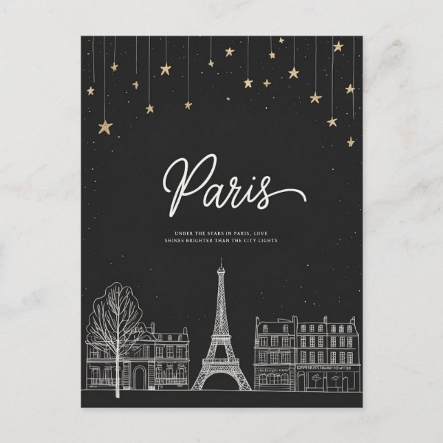 Under the Stars in Paris I Postcard (Front)