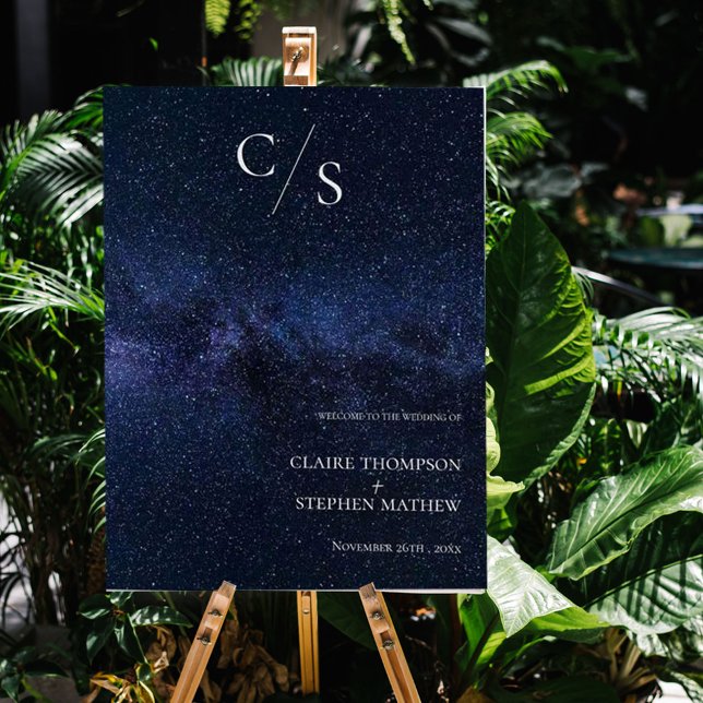 UNDER THE STARS Themed Welcome To Our Wedding Poster (Creator Uploaded)