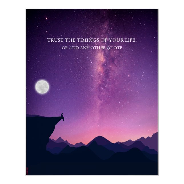 "Under the Stars: Trust the Timing of Your Life" Poster (Front)
