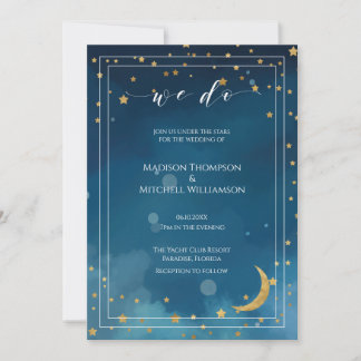 Under The Stars Wedding Invitation