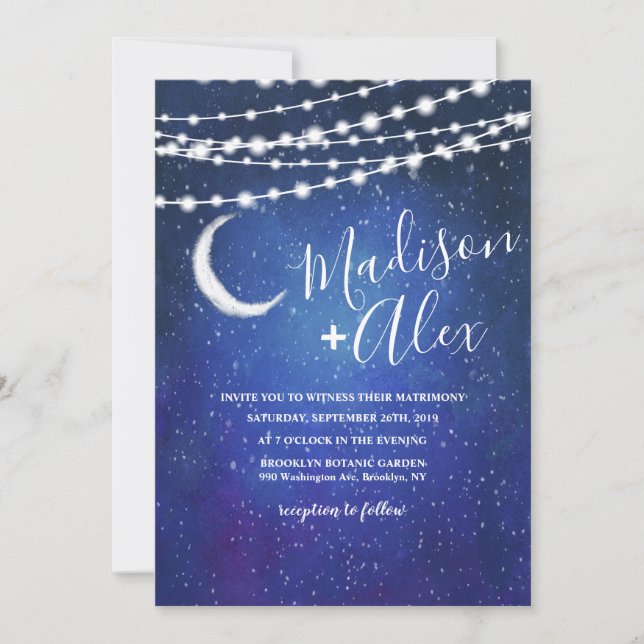 Under the Stars Wedding Invitation (Front)