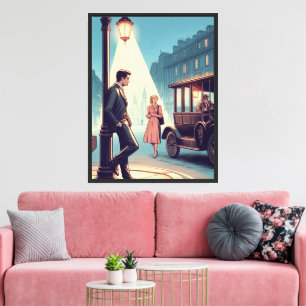 under the street light canvas print