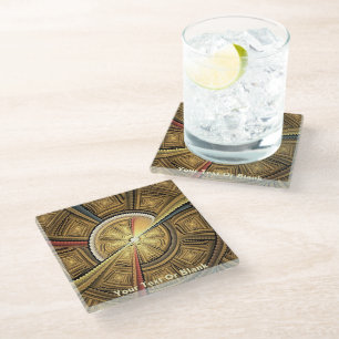 Under The Temple Dome Glass Coaster