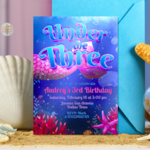 Under the Three - Mermaid Invitation