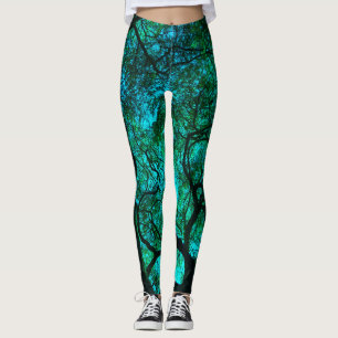 Under The Tree in Turquoise Leggings