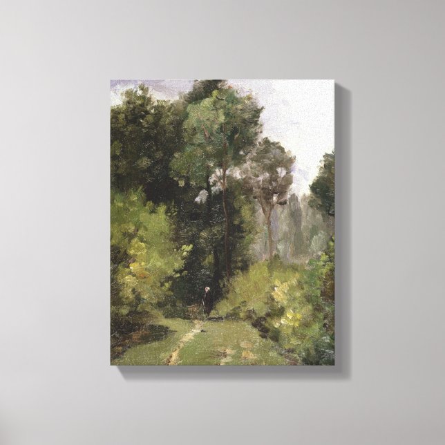 Under the Trees, 1864 (oil on board) Canvas Print (Front)