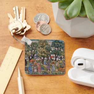 Under the Trees by Maurice Prendergast, Fine Art Key Ring