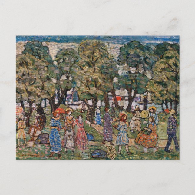 Under the Trees by Maurice Prendergast, Fine Art Postcard (Front)