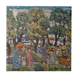 Under the Trees by Maurice Prendergast, Fine Art Tile