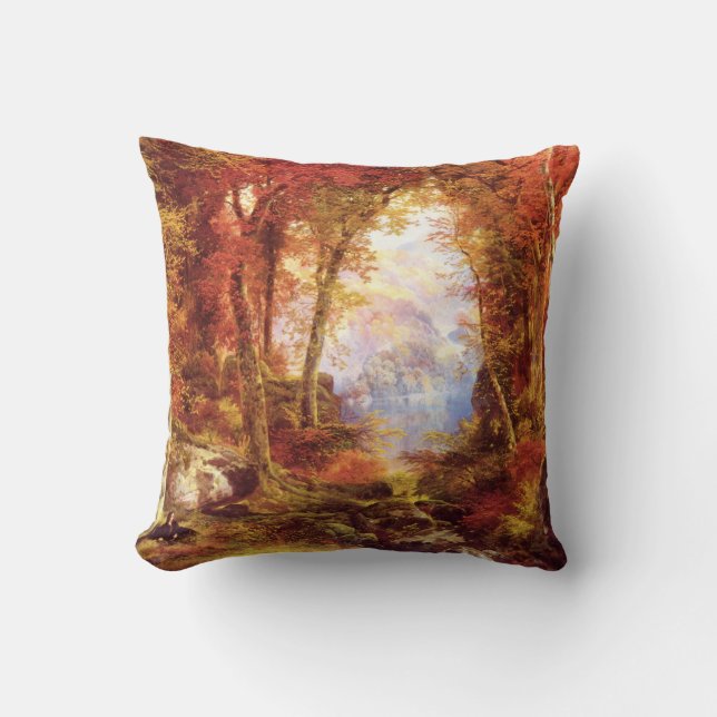 Under the Trees by Thomas Moran Cushion (Front)