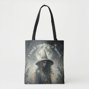 Under the Witch Moon – Gothic Witch Tote Bag