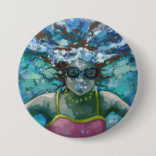Under Water Swim 7.5 Cm Round Badge