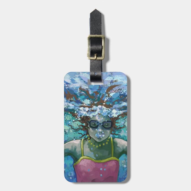 Under Water Swim Luggage Tag (Front Vertical)