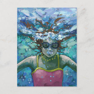 Under Water Swim Postcard