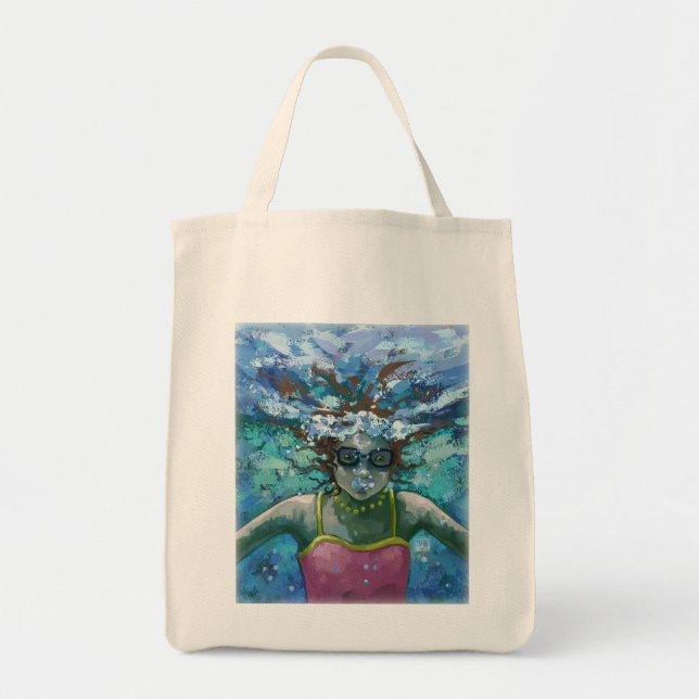 Under Water Swim Tote Bag (Front)
